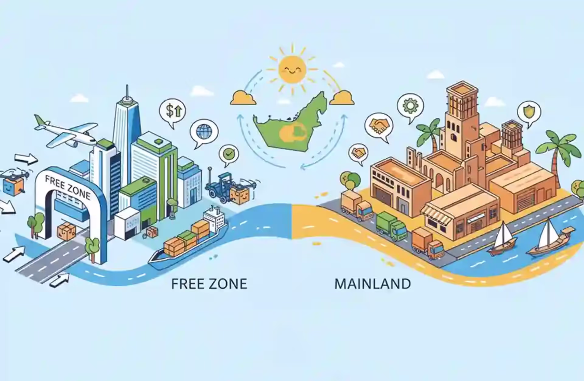 Free Zone vs Mainland Shipping: Critical Differences That Affect Your Business